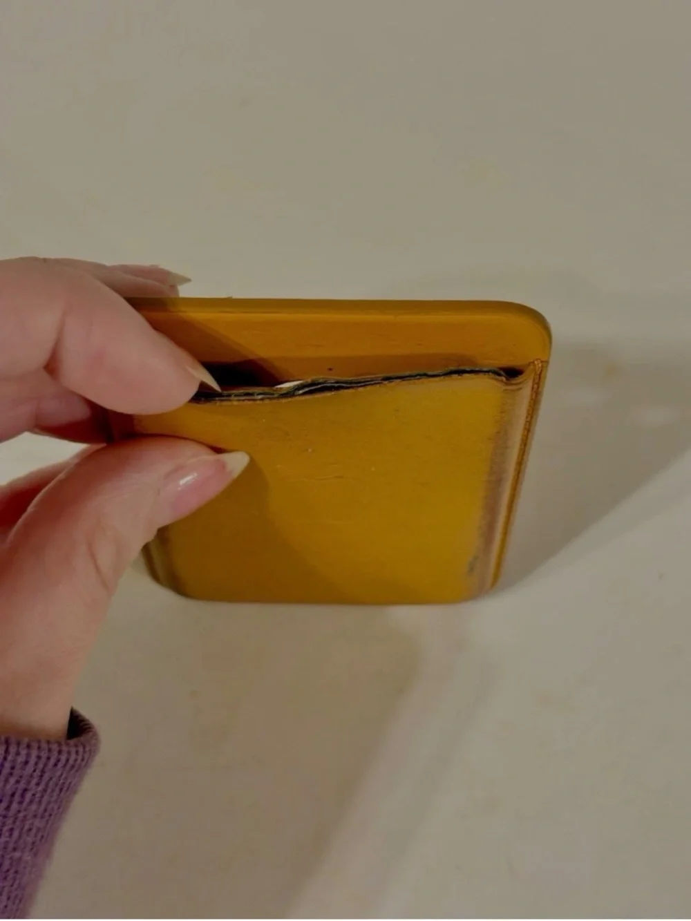 Apple leather wallet